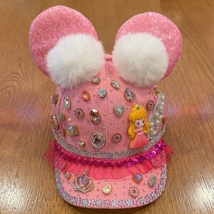 Sparkling Pink Princess Aurora Cap for Kids